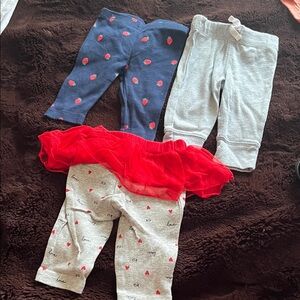 Carter's Kids Leggings Set - Navy, Gray, Red